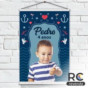 Banner Lona 440gr  Tamanhos Variados 4x0 impressão Bastão ,Ponteira e Cordão 